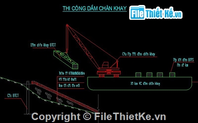 Bản vẽ,Bản vẽ autocad,Biện pháp thi công,kè chắn nước,thiết kế đập chàn